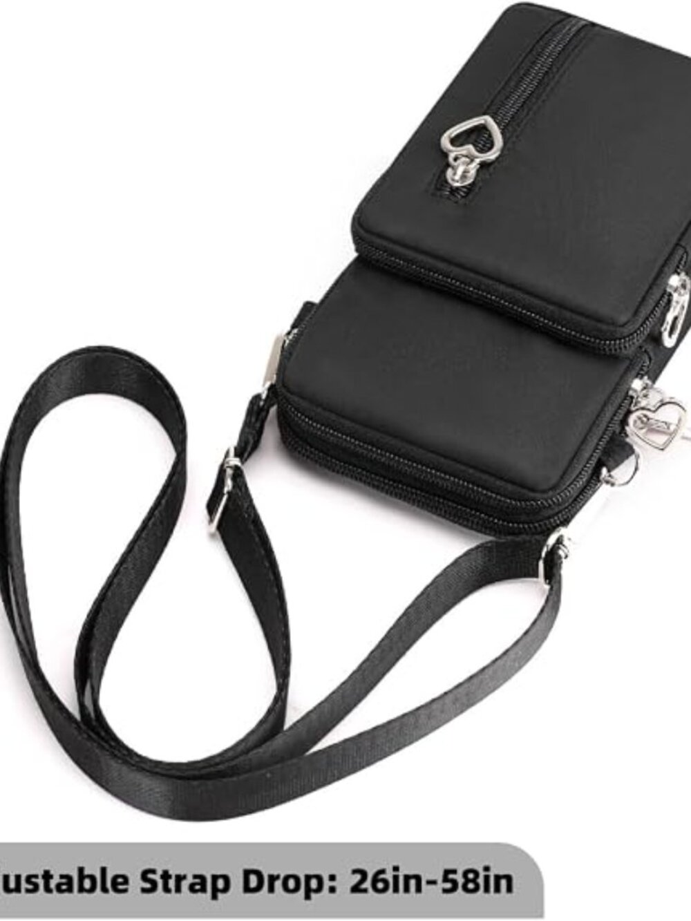 JANKS Small Crossbody Bag for Women Mini Cell Phone Purse Nylon - Picture 2 of 6
